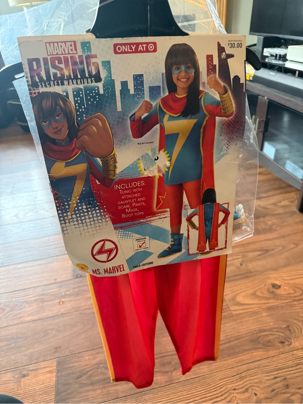 Ms. Marvel Kids Costume - Red & Blue Tunic Set kid 5-7